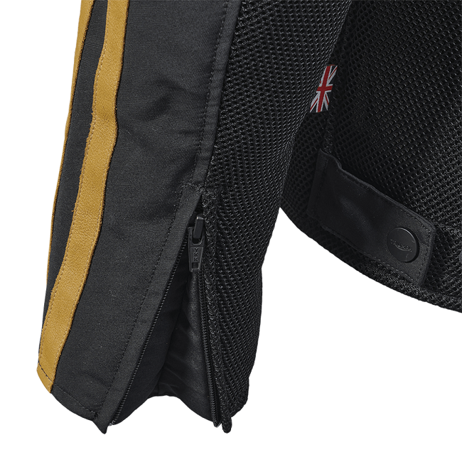 BRADDAN RETRO MESH JACKET BLACK / GOLD