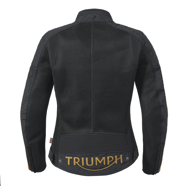 LADIES BRADDAN RETRO MESH JACKET BLACK / GOLD