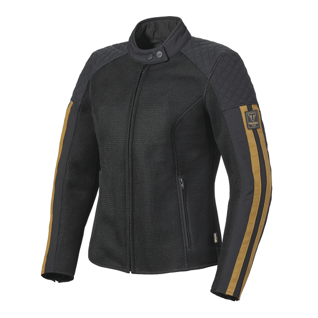 LADIES BRADDAN RETRO MESH JACKET BLACK / GOLD